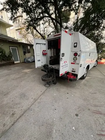Magnet Plumbing service vehicle on-site for Water Heater Repair in West Hollywood